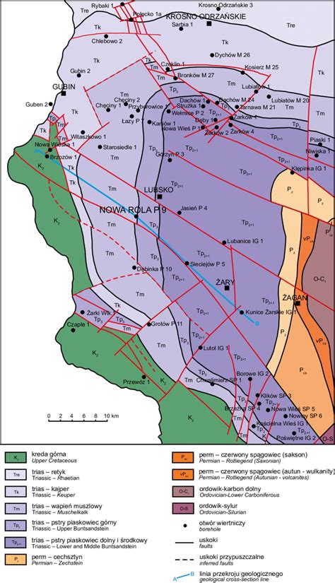 Mapa Geologiczna Perykliny Ar Bez Utwor W Kenozoiku Wg Deczkowskiego