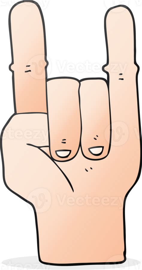 Cartoon Devil Horns Hand Symbol 44290885 Png