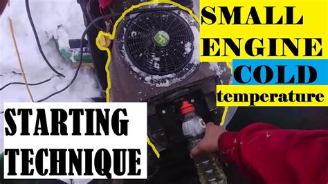 How To Cold Start Small Engine Winter Starting Technique Youtube