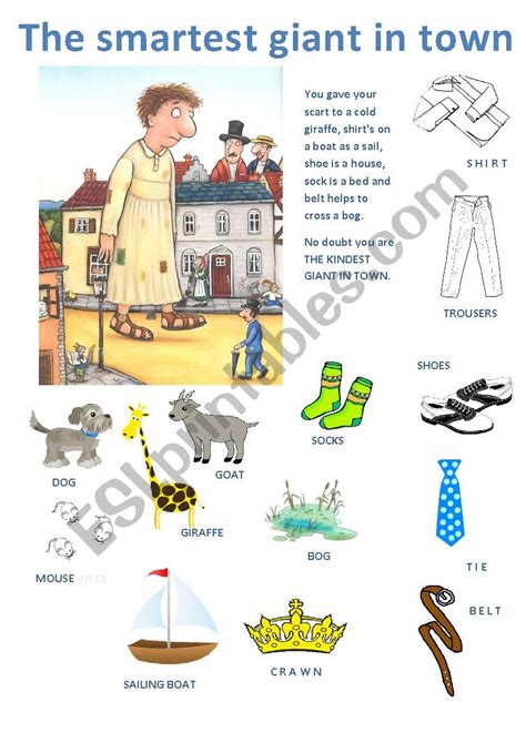 The smartest giant in town - ESL worksheet by majcek