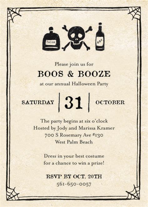 14 Halloween Party Invitations Adult Halloween Party Ideas