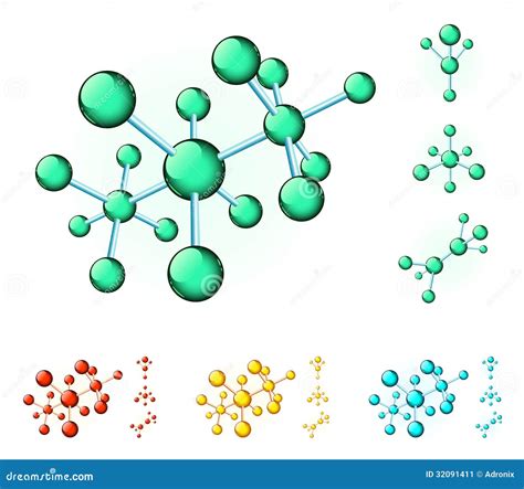 Estructuras Moleculares Ilustraci N Del Vector Ilustraci N De Bolas