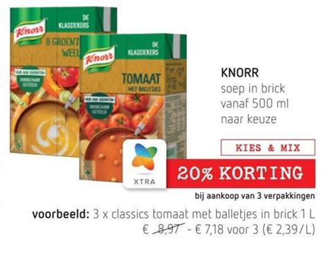 Knorr Soep In Brick Promotie Bij Spar Colruyt