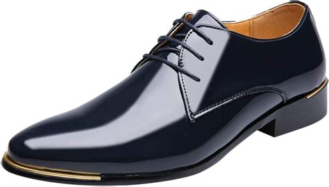 Business Herren Anzugschuhe Frashing Lackleder Lederschuhe Oxford