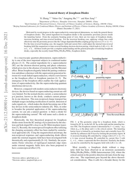 PDF General Theory Of Josephson Diodes