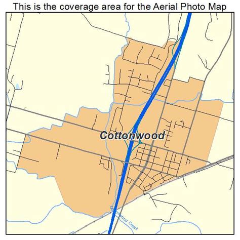 Aerial Photography Map of Cottonwood, CA California