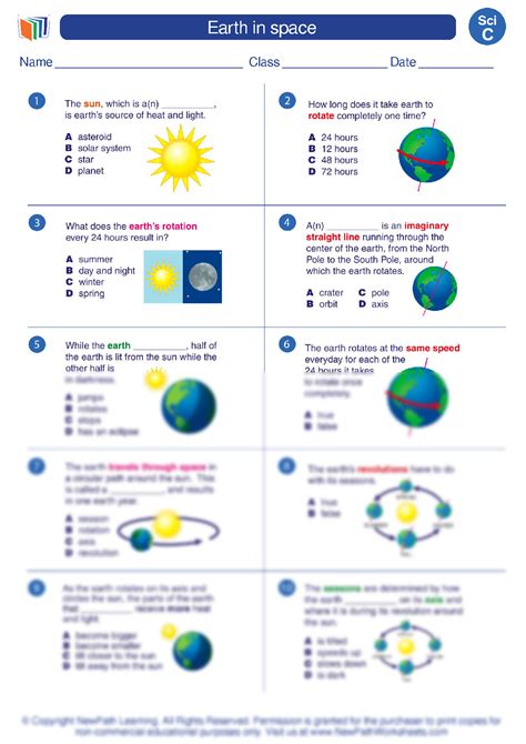 Solution Worksheet Science Grade 3 Earth In Space 0 Studypool