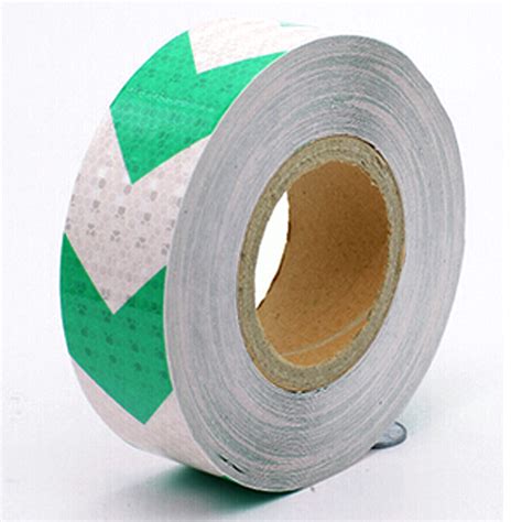 3M 10M 25M 38M Reflective Safety Warning Tape Strip Sticker Arrow Green