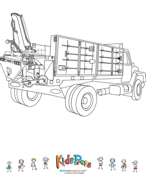 Road Work Truck Coloring Page | KidsPressMagazine.com #life skills,#object recognition, # ...