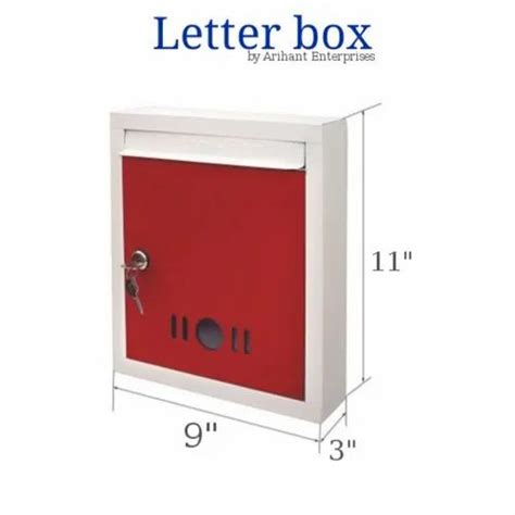 Red Ivory Grey Metal Letter Box Single Key Lock At Rs Piece In