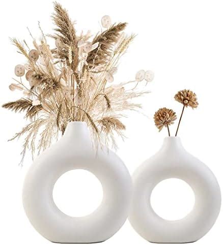 Vase Matte Snuggle Hollow Flower Vase For Pampas Grass Vase Decor