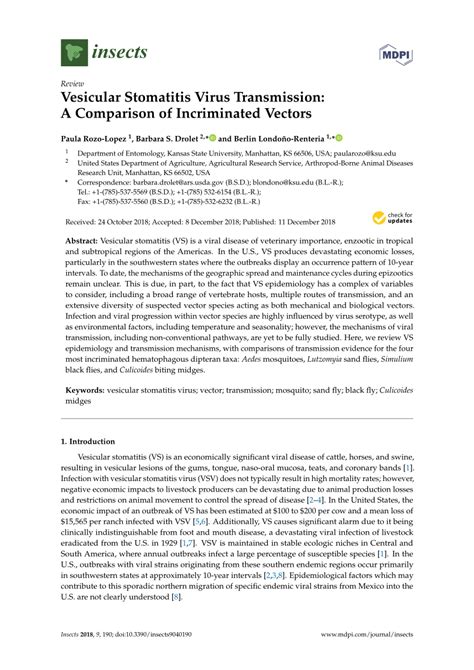 (PDF) Vesicular Stomatitis Virus Transmission: A Comparison of ...