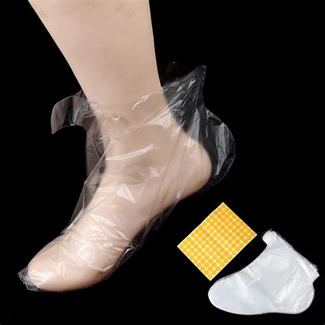 Pcs Disposable Plastic Foot Covers Transparent Shoes Cover Paraffin