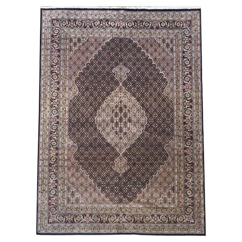 Modern Wool And Silk Tabriz Rug For Sale At 1stdibs