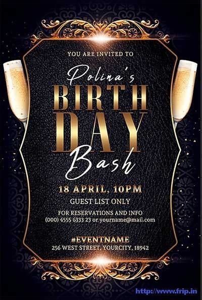 10 Best Birthday Bash Party Flyers Print Templates