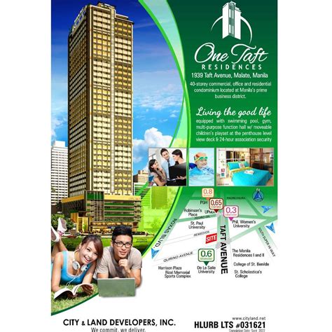 Taft Avenue Manila condo Cityland ONE TAFT RESIDENCES preselling ...