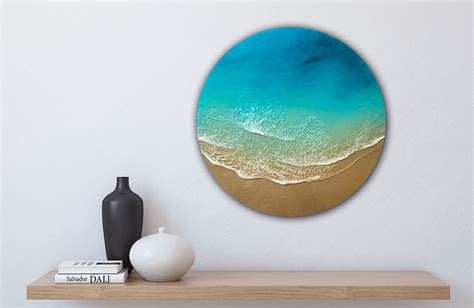 Round Ocean Painting Ocean Lazy Susan Turntable Lazy Susan Etsy