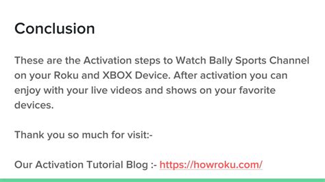 Ppt How To Activate Bally Sports On Roku And Xbox One Powerpoint