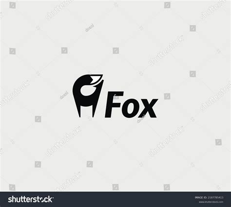 black fox logo design vector illustration stock vector royalty