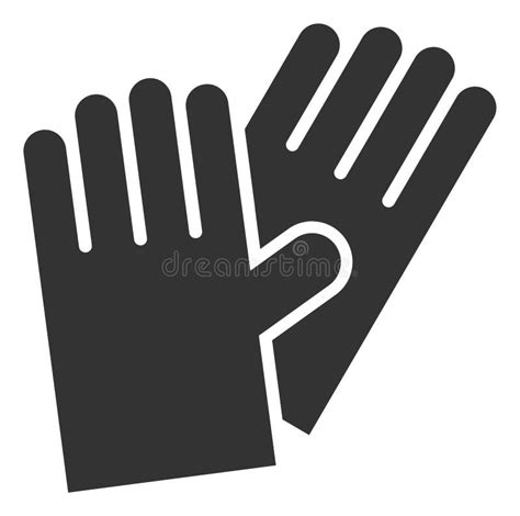 Icono De Guantes De Goma Planos Vectoriales Ilustración Del Vector Ilustración De Pictogram