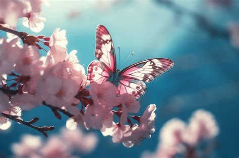 Premium AI Image Butterfly On Flower Generative AI