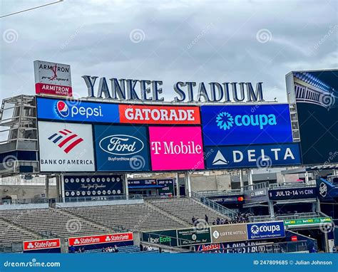 Yankee Stadium with Advertising Signs. Editorial Image - Image of poster, signs: 247809685