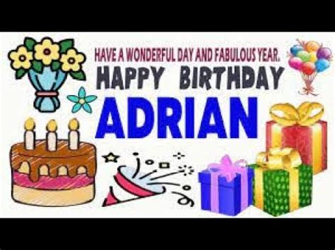 Happy Birthday Adrian Youtube