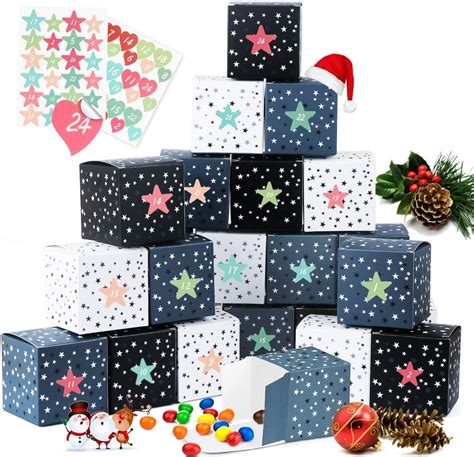 Zaloife Adventskalender zum Befüllen 24 Adventskalender Boxen