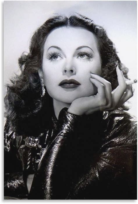 Phfzjyou Hedy Lamarr Vintage Actress Poster Frameless Painting Canvas