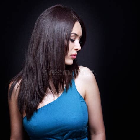 Beau Jeune Femme Sexy De Brunette Photo Stock Image Du Isolement Fond 16643530