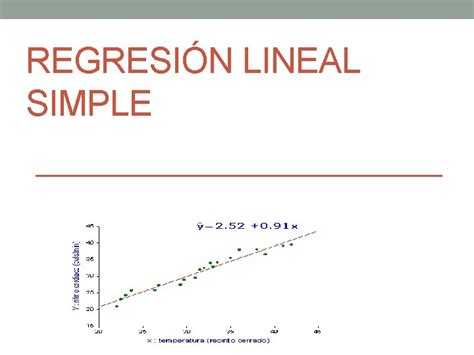 REGRESIN LINEAL SIMPLE Temas Introduccin Anlisis De Regresin