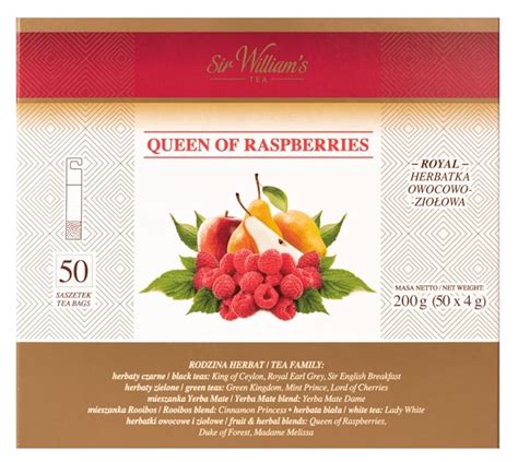 Sir William S Queen Of Raspberries Luksusowa Herbata Malinowa I