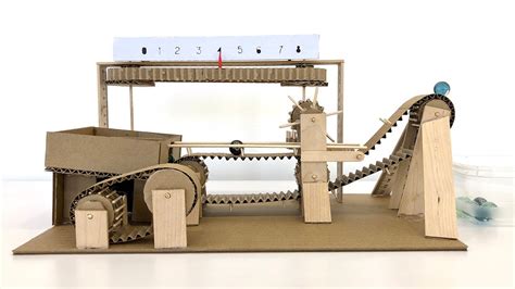 Cardboard Technic Ball Counting Mechanism Youtube