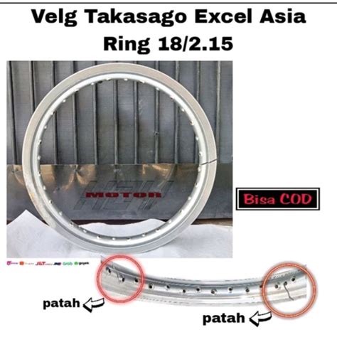 Jual Velg Veleg Velk Velg Takasago Excel Asia Ukuran 18 2 15 Second