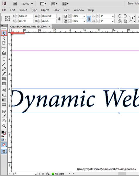 How To Create An Outline In InDesign Dynamic Web Training