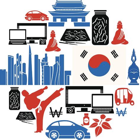 South Korea Icon Set By TheresaTibbetts Icon Set Korean Illustration