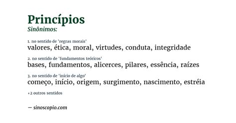 A Princípio Sinonimo - Sinônimos de Princípios [por sentido] - Sinoscópio