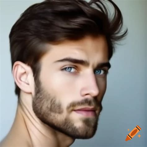 Photo Realistic Portrayal Of Handsome Italian Man With Tousled Brown