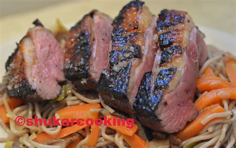 Magret De Canard Laqu Et Nouilles L Asiatique Shukar Cooking