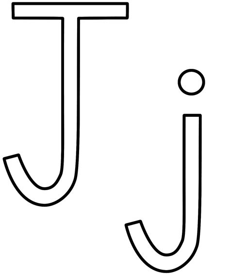 Letter J Coloring Page Alphabet