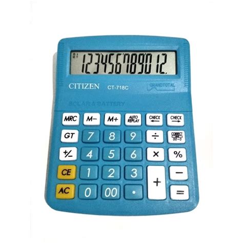 Jual Kalkulator 718c Warna 12 Digit Ct Citizen Shopee Indonesia