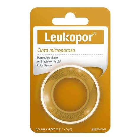 Cinta Microporosa Leukopor 2 5 Cm X 4 57 M Color Blanco 1 Pza Walmart