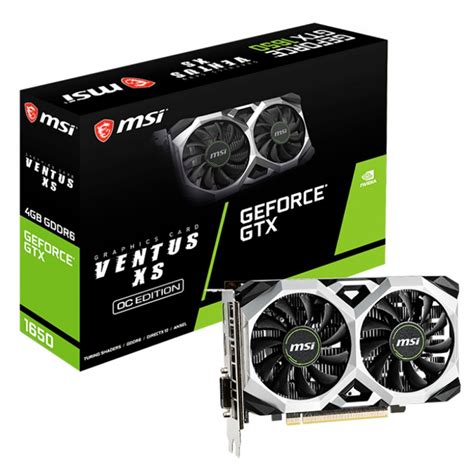 Placa De Vídeo Msi Nvidia Geforce Gtx 1650 Ventus Xs Oc 4gb Gddr6 128bit Gtx1650d6vxsoc