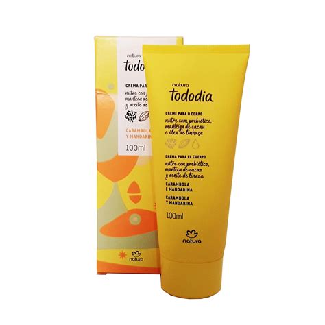 Creme Para O Corpo Natura Tododia Carambola E Mandarina 100ml Shopee