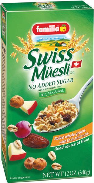 Familia Original Swiss Muesli No Sugar Added Swiss Muesli Muesli