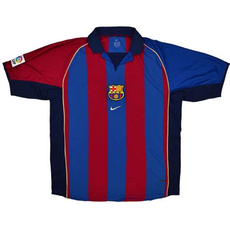 2001 02 Maillot Retro Vintage Fc Barcelone Domicile Rivaldo