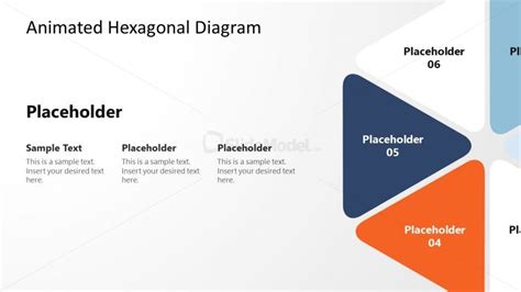 Hexagonal PPT Diagram With Placeholder Text SlideModel