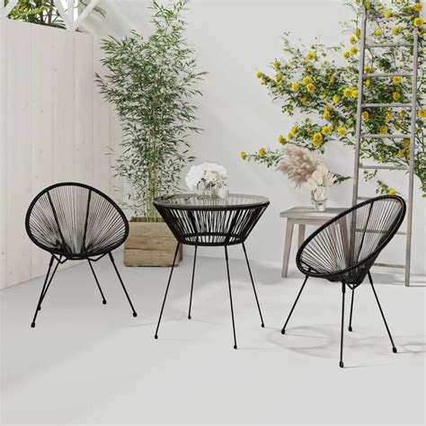 Delige Tuinset Pvc Rattan Zwart Artofit