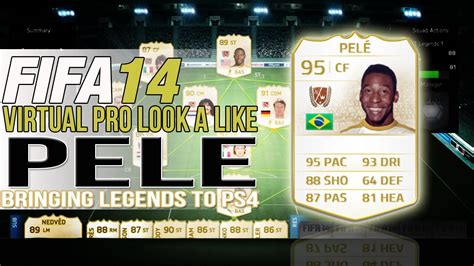 FIFA 14 PS4 VIRTUAL PRO LOOK A LIKES PELE YouTube