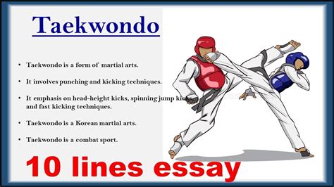 Lines On Taekwondo Lines Essay On Taekwondo Youtube